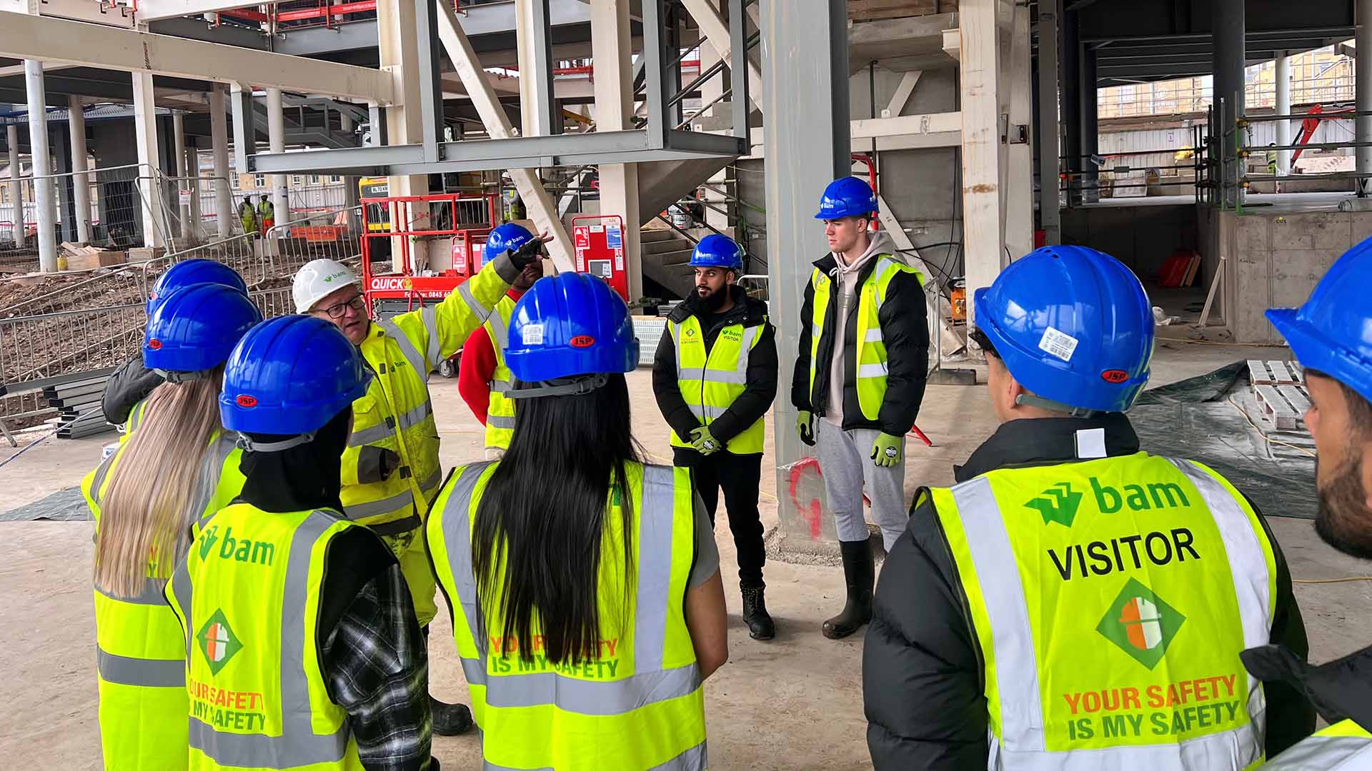 Quantity Surveyor Students at a building site