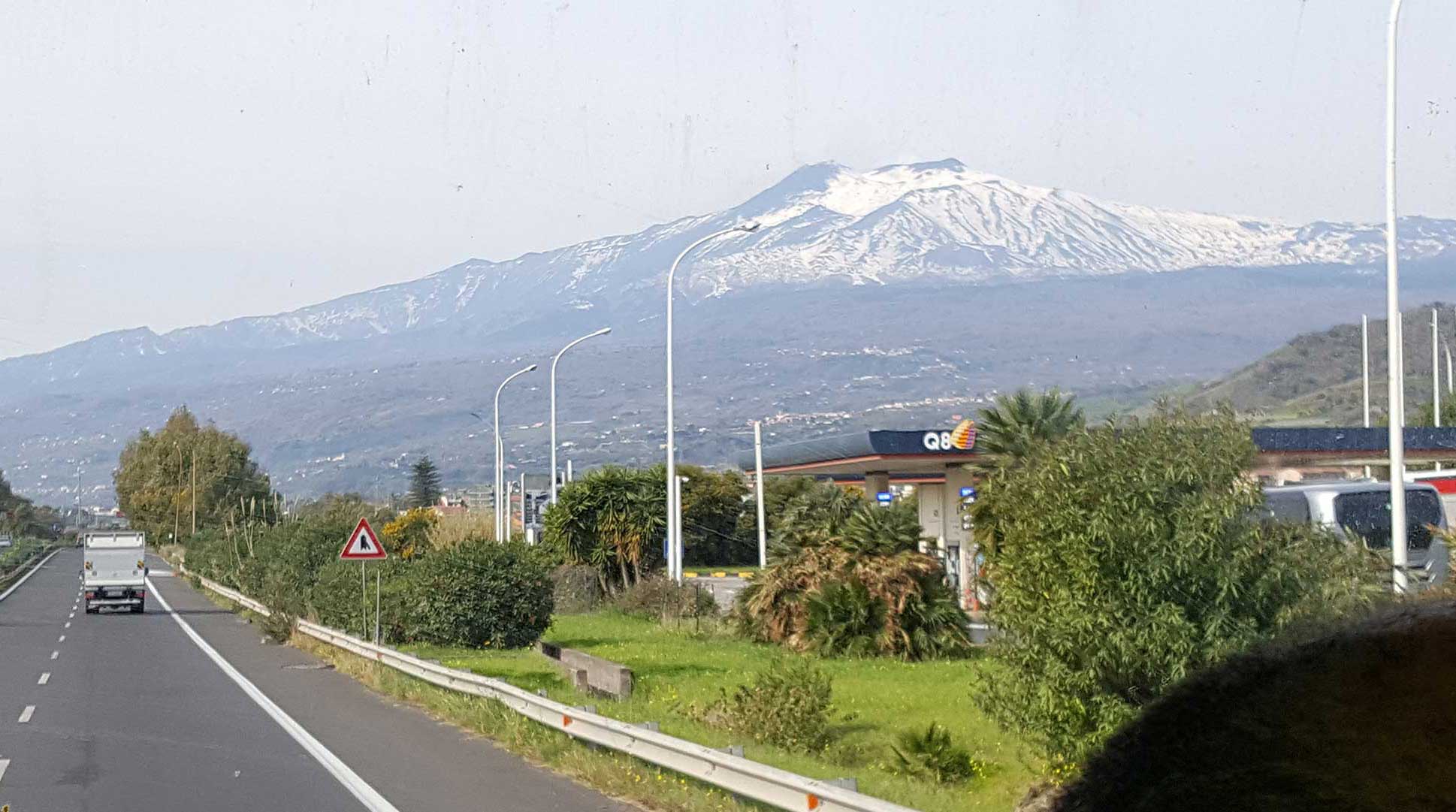 Approaching Mt. Etna